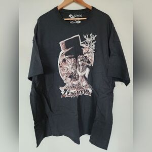 NWOT Black Zé do Caixão Graphic T-Shirt, 4XL, Cotton